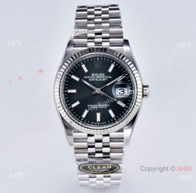 Clean Factory 1:1 Clone Rolex Datejust 36mm 3235 Watch Jubliee Green Dial